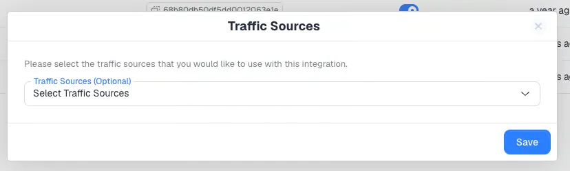 Assigning a Whop traffic source to the ClickFlare cost integration