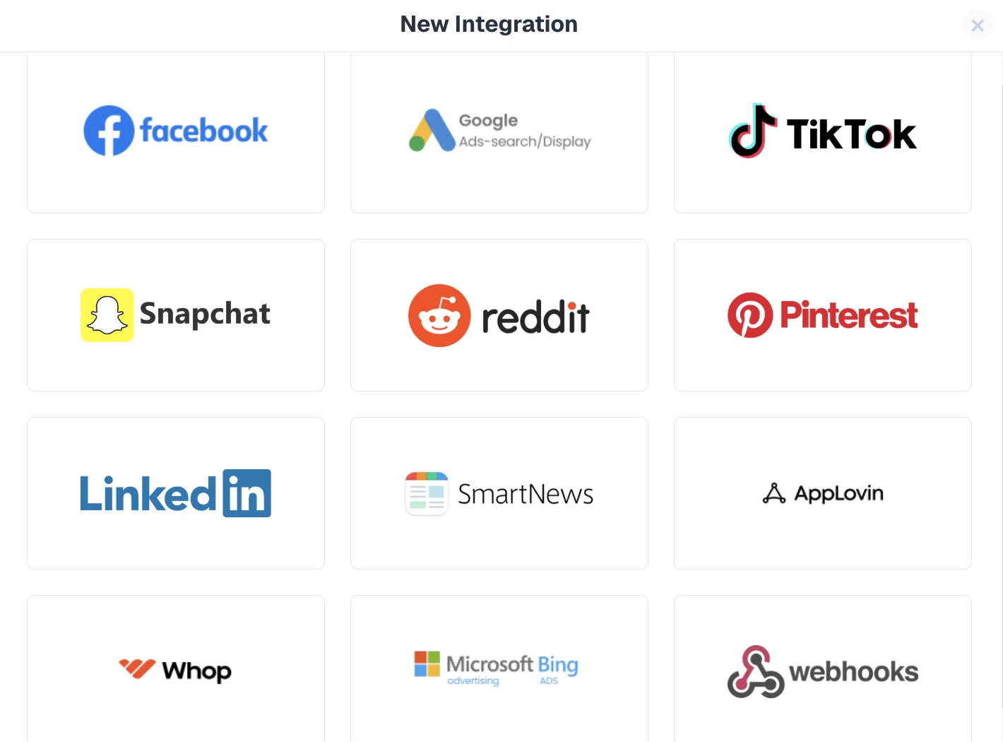 ClickFlare server-side tracking CAPI integrations for Facebook, Google Ads, TikTok, Snapchat, Reddit, Pinterest, and LinkedIn
