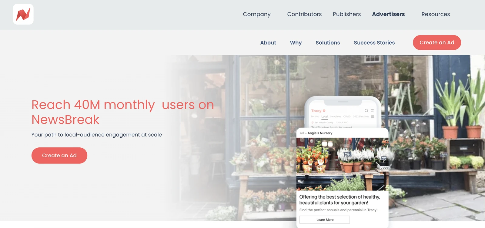 NewsBreak Ads native advertising platform for advertisers