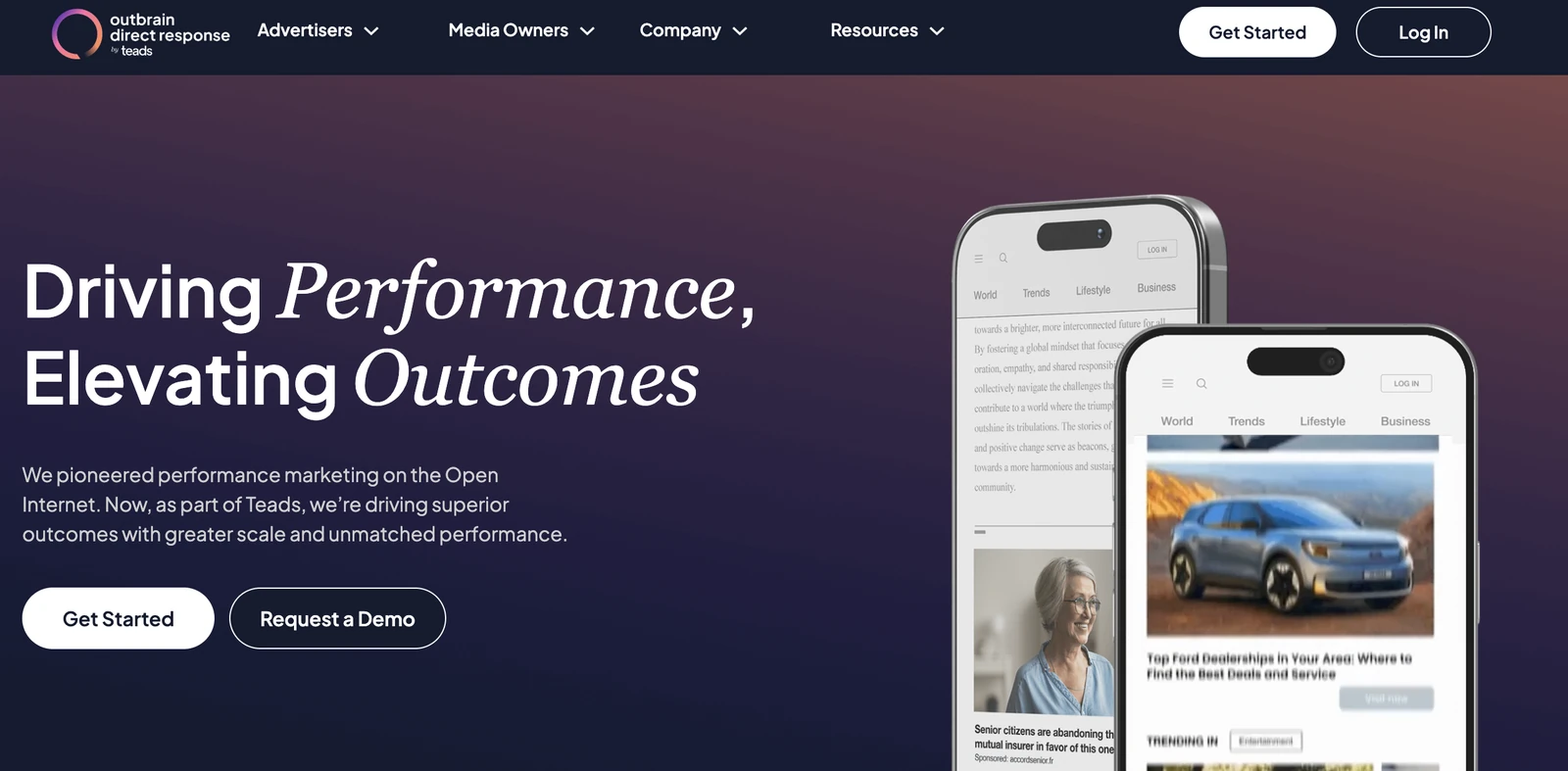 Outbrain native advertising platform, now part of Teads
