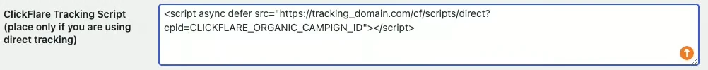 ClickFlare direct tracking script for organic WooCommerce traffic