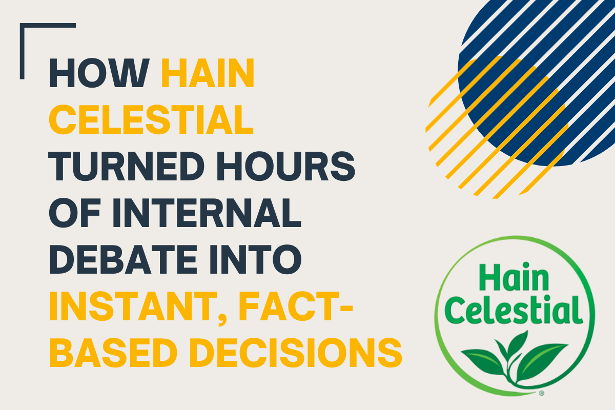How Hain Celestial Turned Hours of Internal Debate into Instant, Fact-Based Decisions
