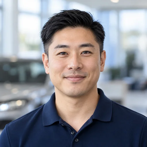 Illustrative portrait of a automotive sales advisor