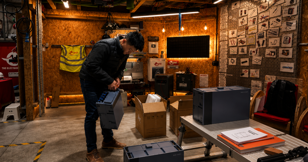 Indevolt team member working in the UK product workshop
