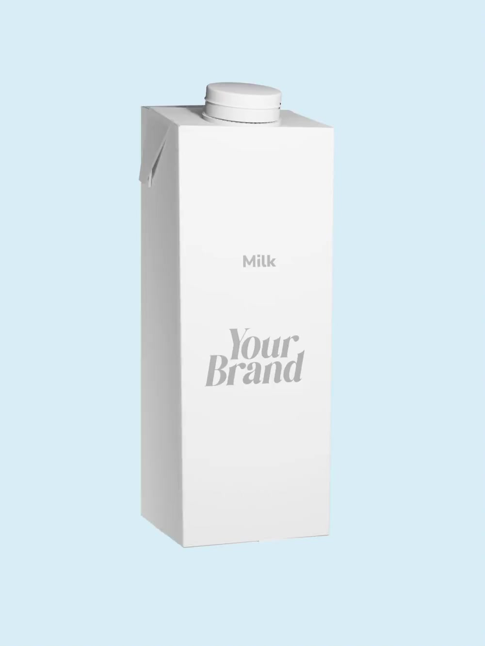 White private-label UHT milk carton