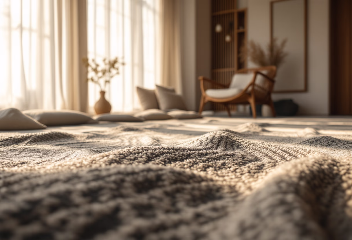 Mega Clean technician cleaning residential carpet inside a Sydney home