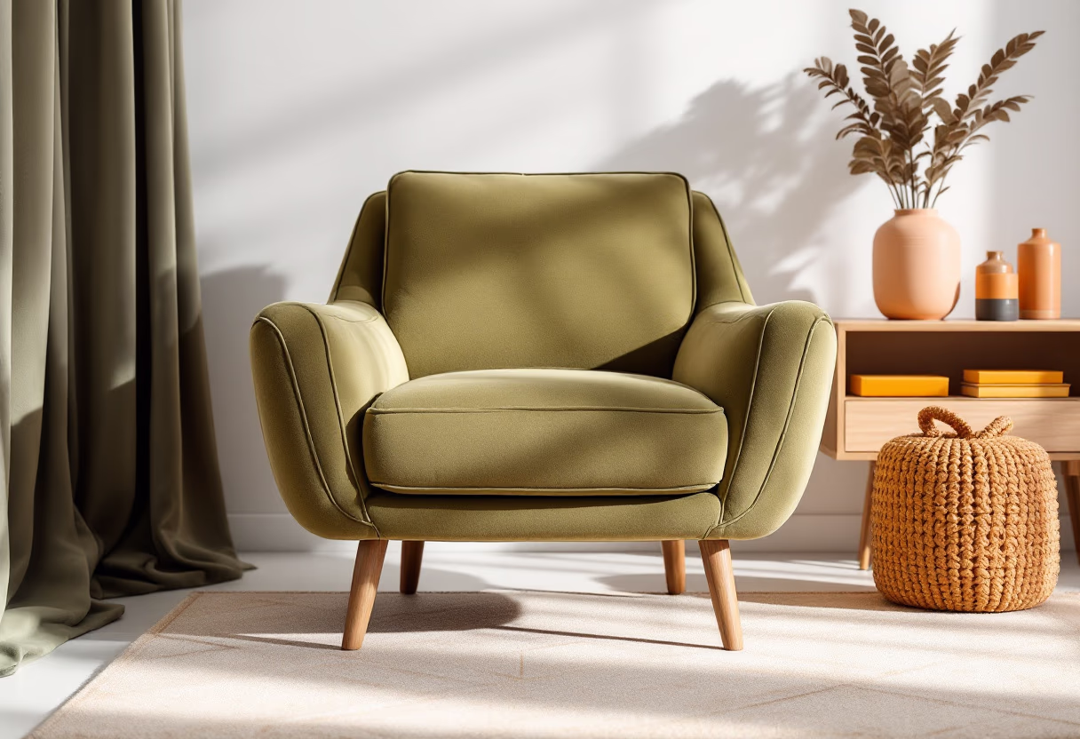 Freshly cleaned fabric sofa upholstery in a Sydney residence