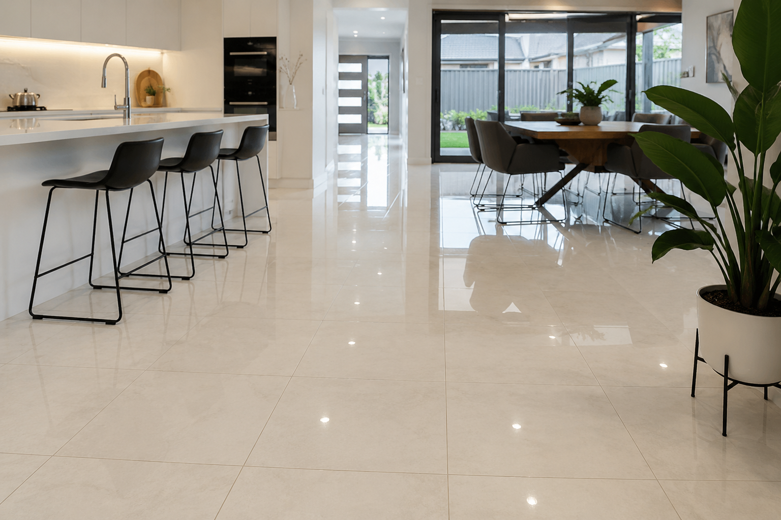 Cleaned bathroom tile and grout in a Sydney home