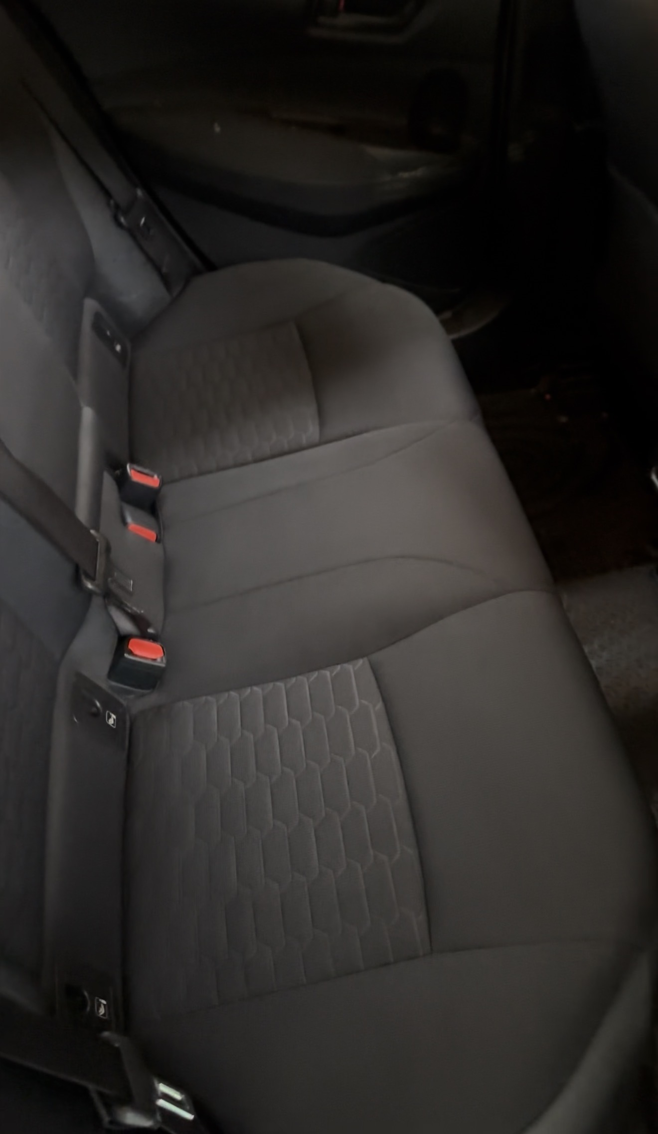 Before and after car upholstery cleaning by Mega Clean