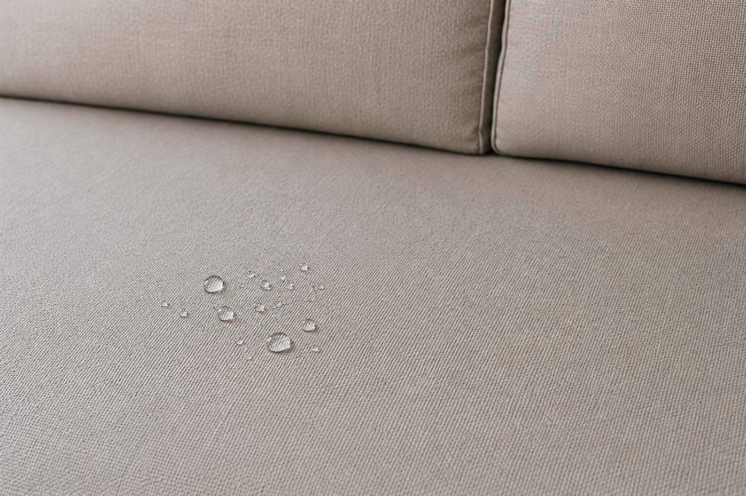 Protected fabric repels liquid spills
