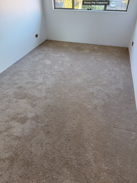 Before and after rental carpet steam cleaning by Mega Clean
