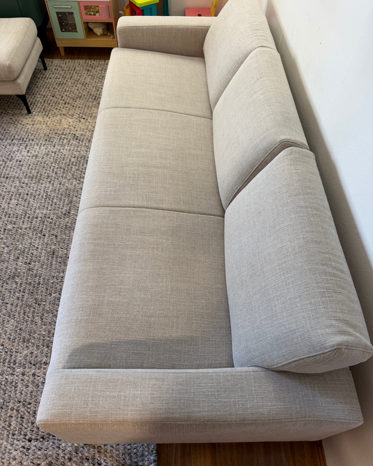 After sofa clean