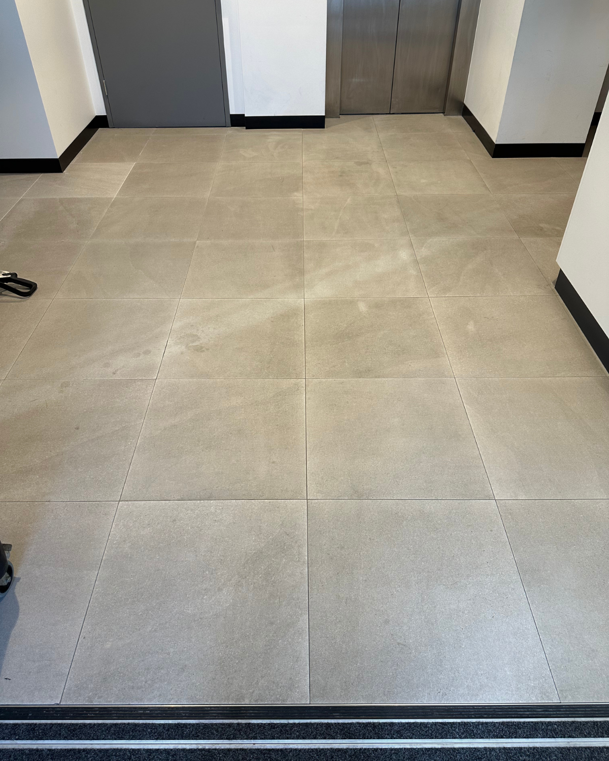 Before tile grout cleaning