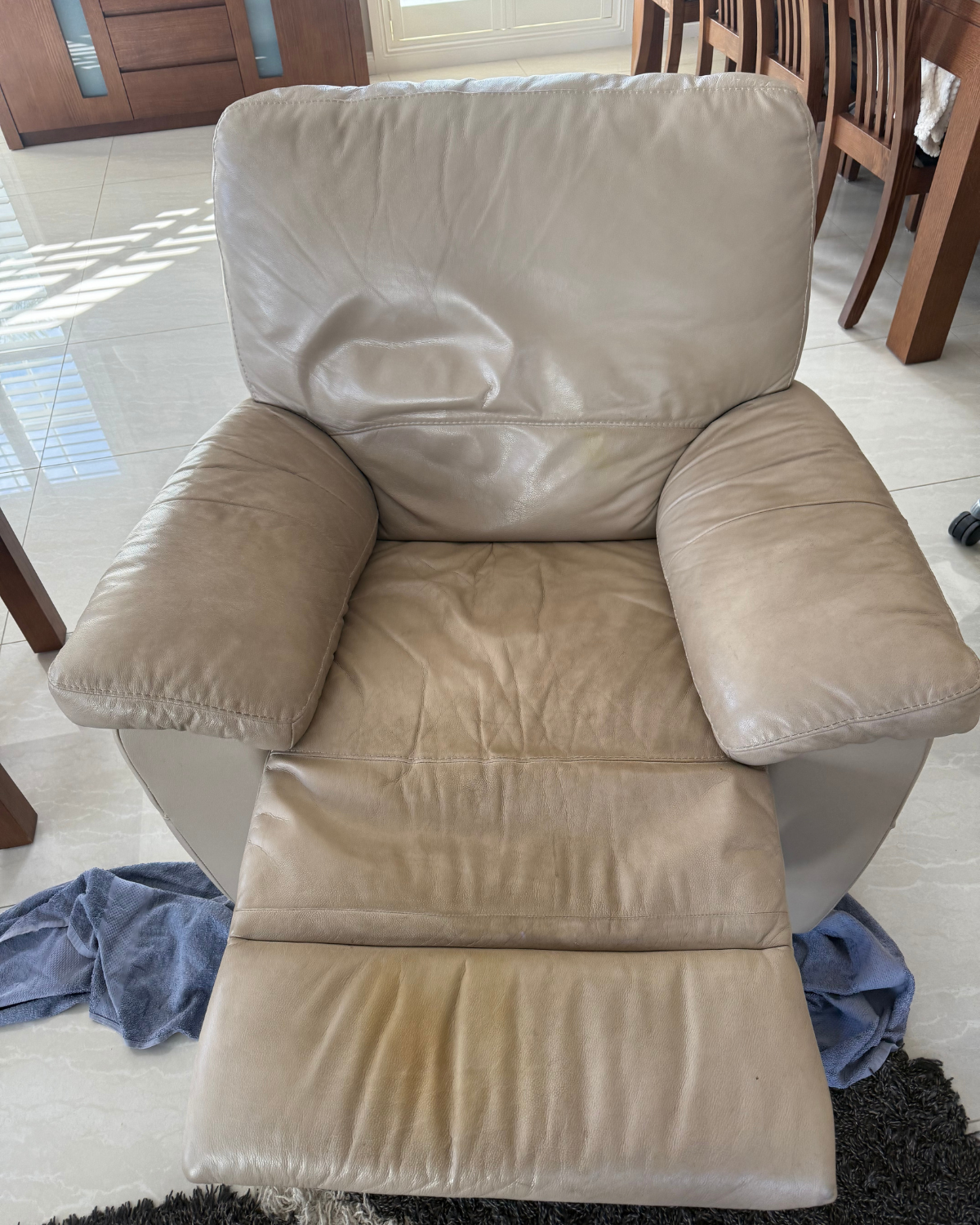 Before leather clean