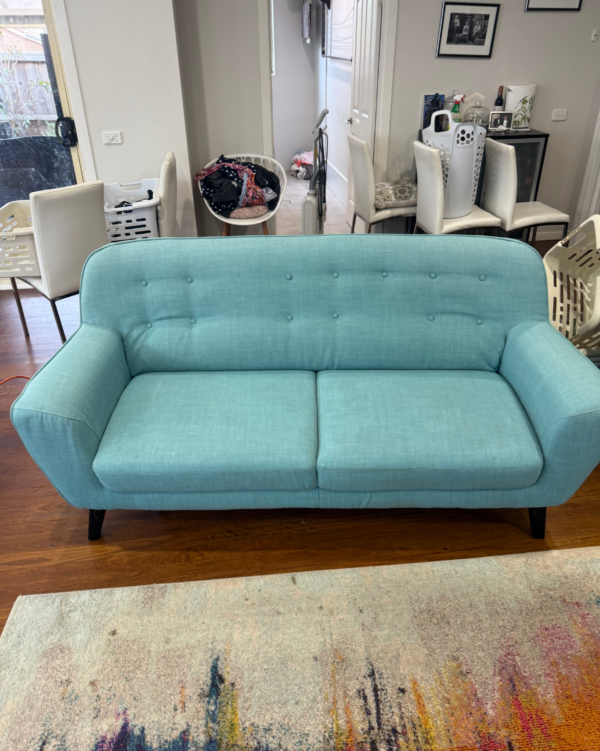 After upholstery cleaning