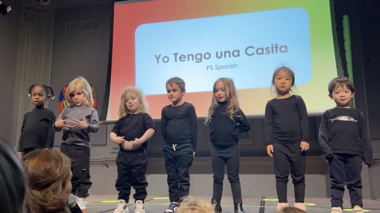 Spanish class performs on stage