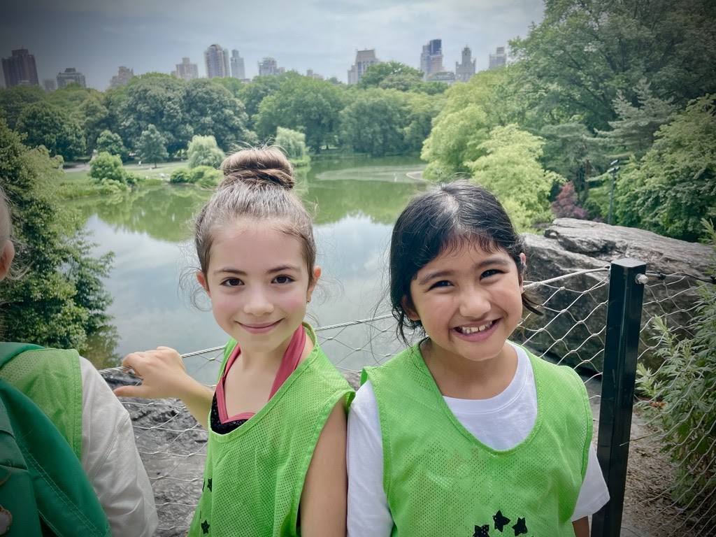 Two students on a field trip to Central Park