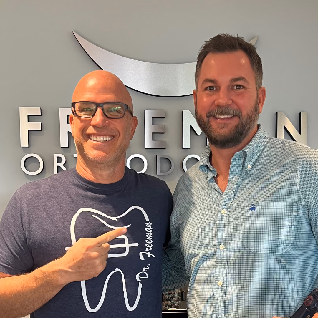 Adult patient with Invisalign at Freeman Orthodontics