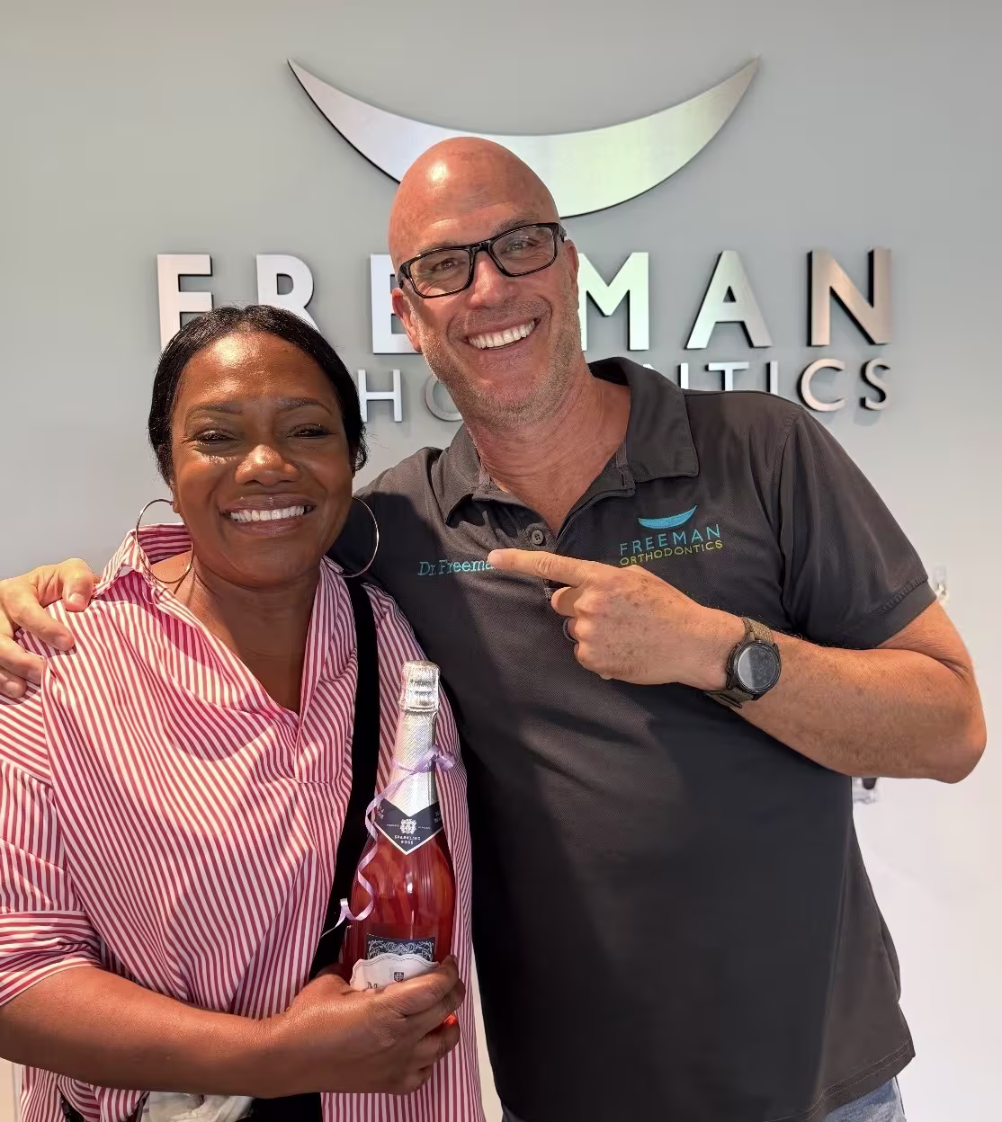 Invisalign patient with Dr. Freeman at Freeman Orthodontics in Fort Lauderdale
