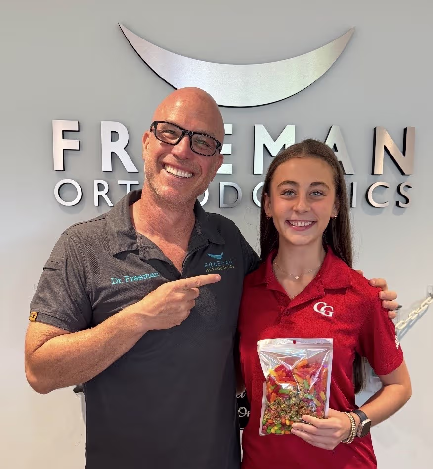 Teen from Cardinal Gibbons getting braces off