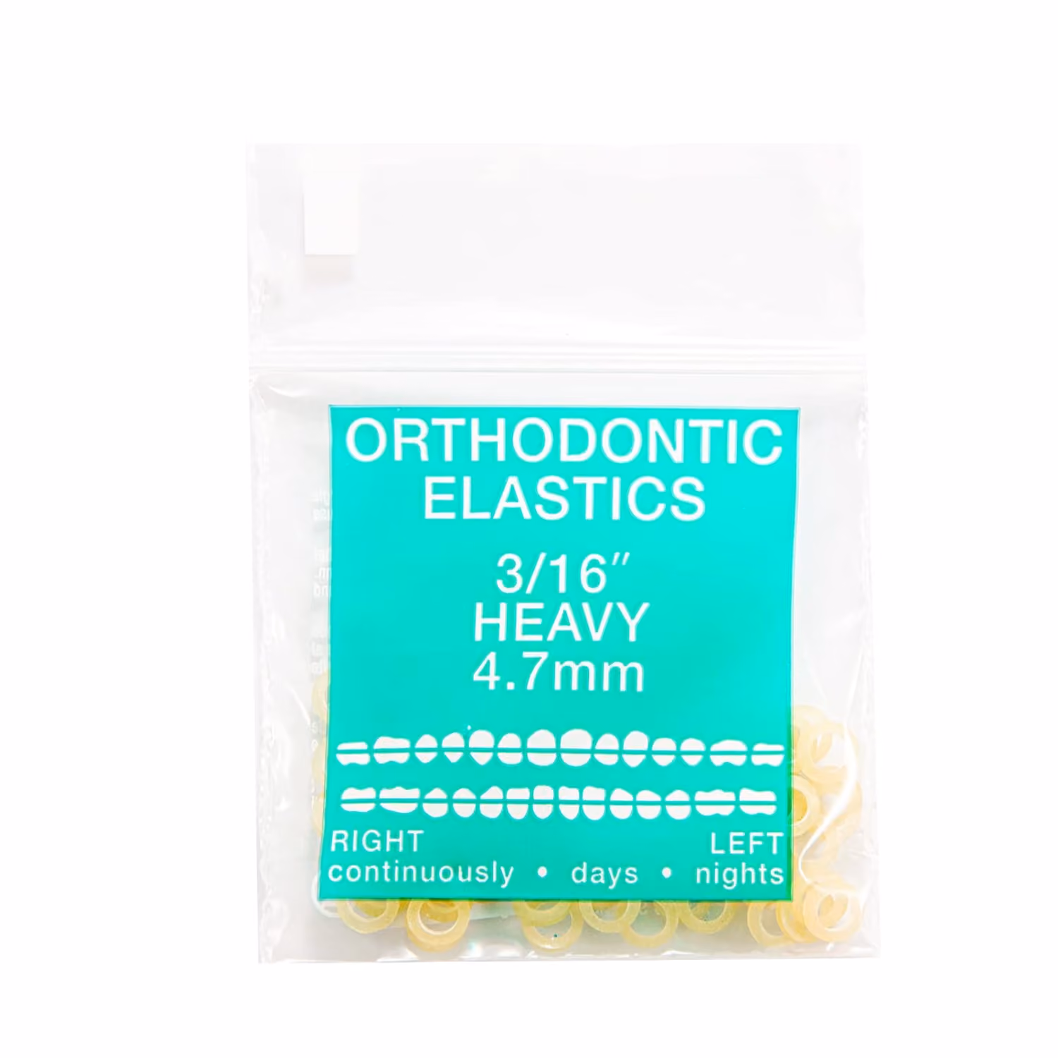 JMU orthodontic elastics 3/16 heavy