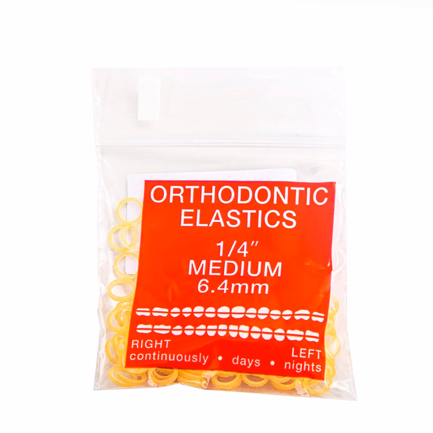 JMU orthodontic elastics 1/4 medium