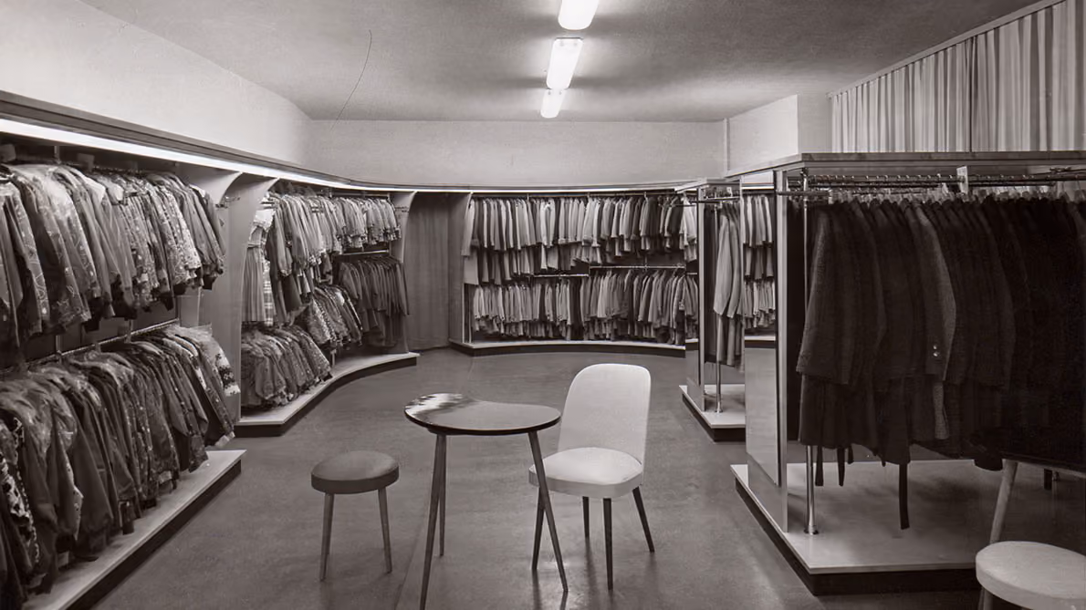 Verkaufsraum des Kaufhauses GARHAMMER im Jahr 1956