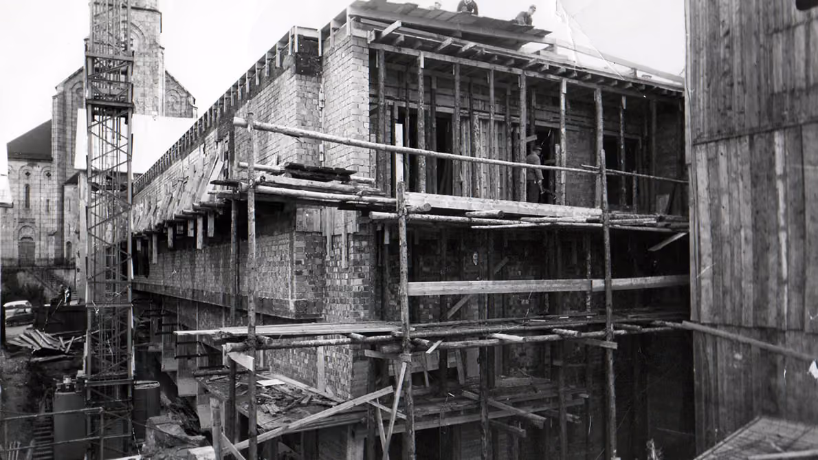 Rohbau der Passage beim Umbau des Kaufhauses GARHAMMER 1966