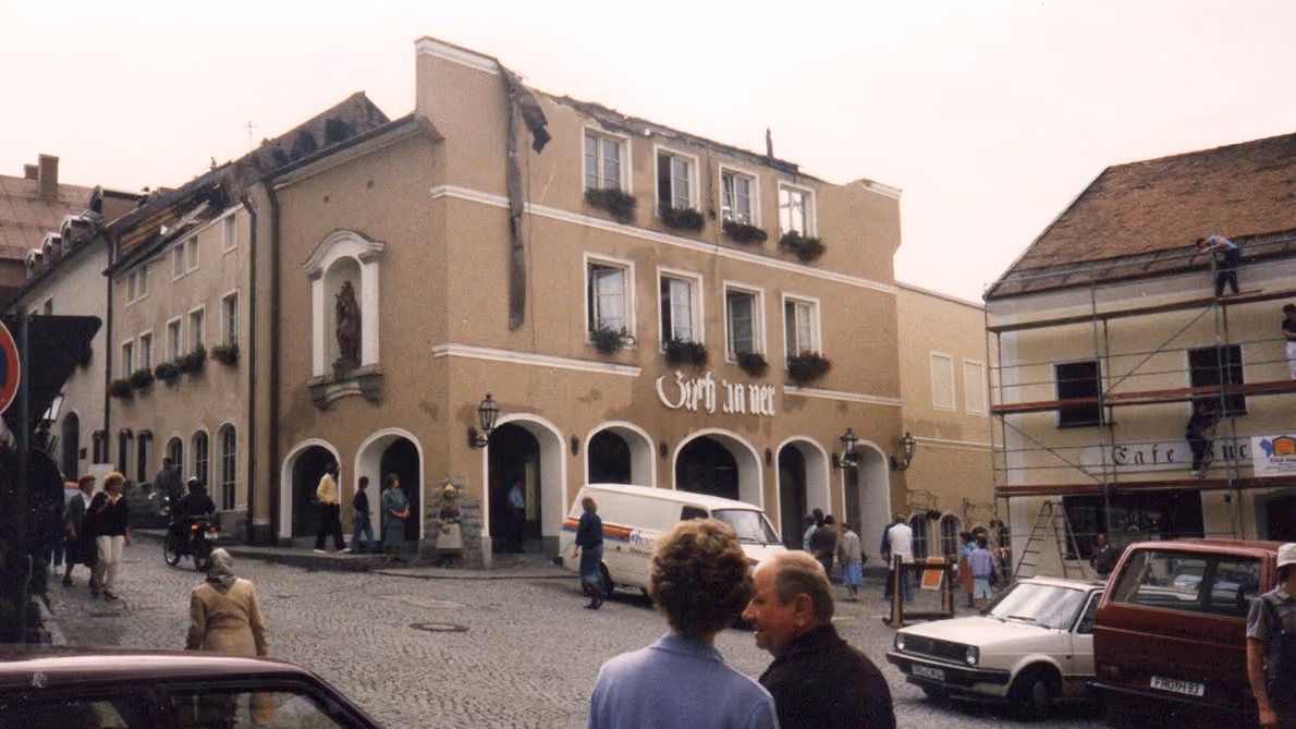 Folgen des Großbrands im Modehaus GARHAMMER im Jahr 1987