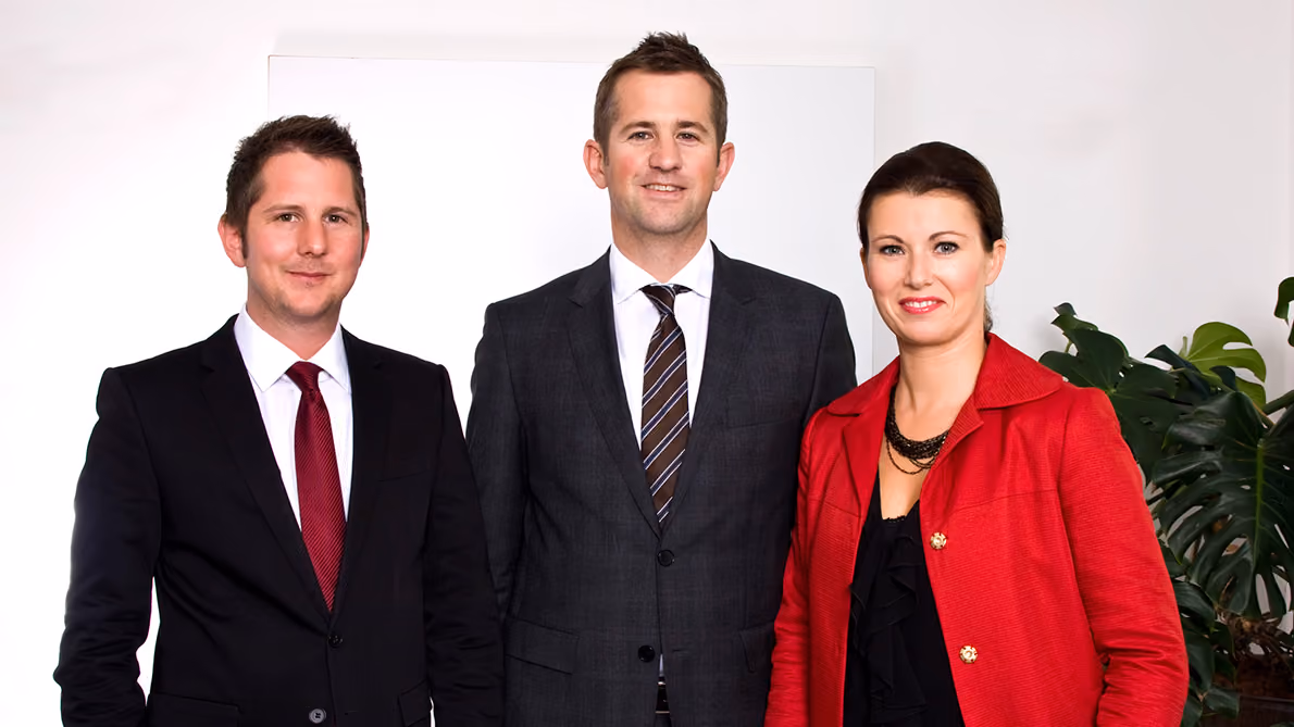Johannes Huber mit Christoph und Katrin Huber in der Geschäftsführung, 2010