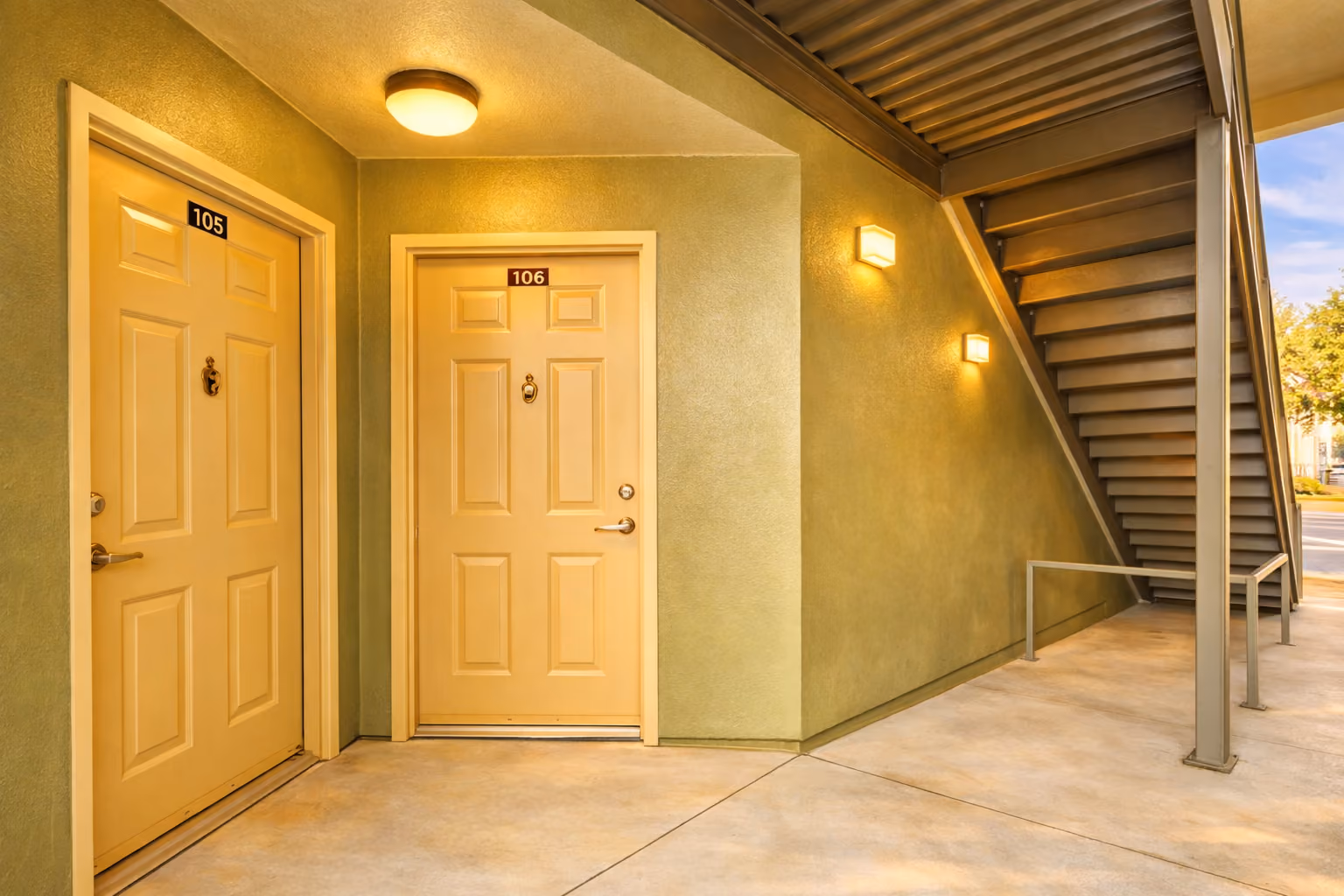 Exterior of units