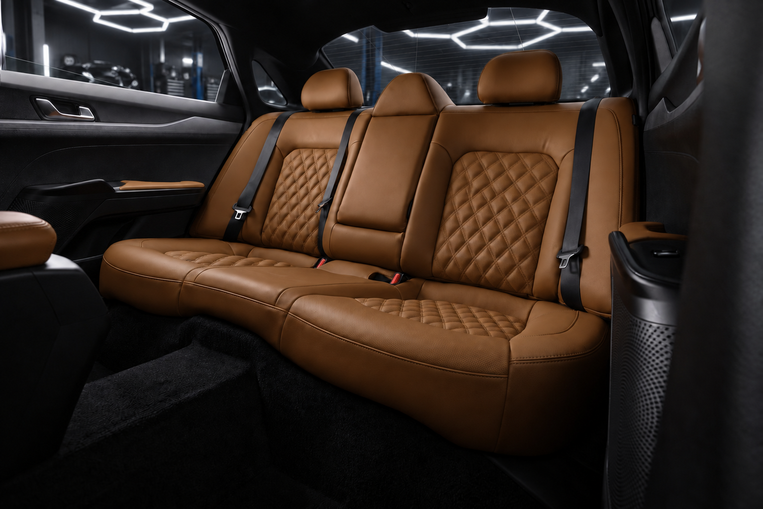 Custom Kia K5 interior upholstery detail