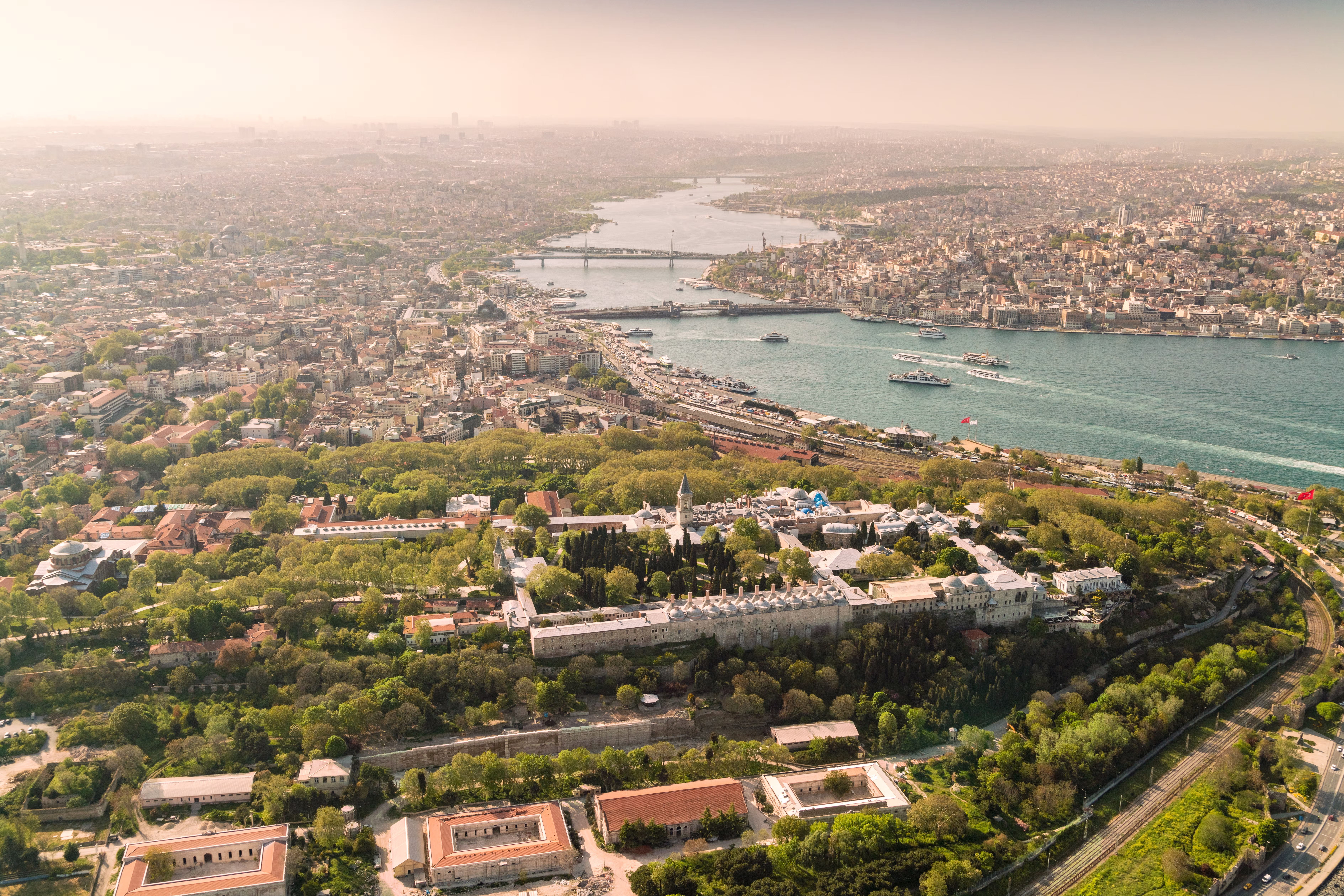 Topkapı Palace above the Bosphorus in Istanbul
