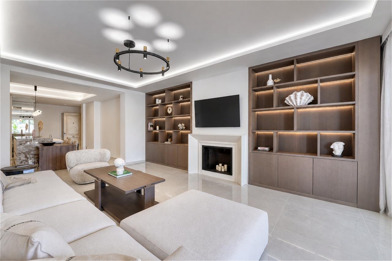 Living room interior designed by Ikonika Homes in Marbella