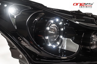Iron-Man style ORB LED rings on a custom headlight