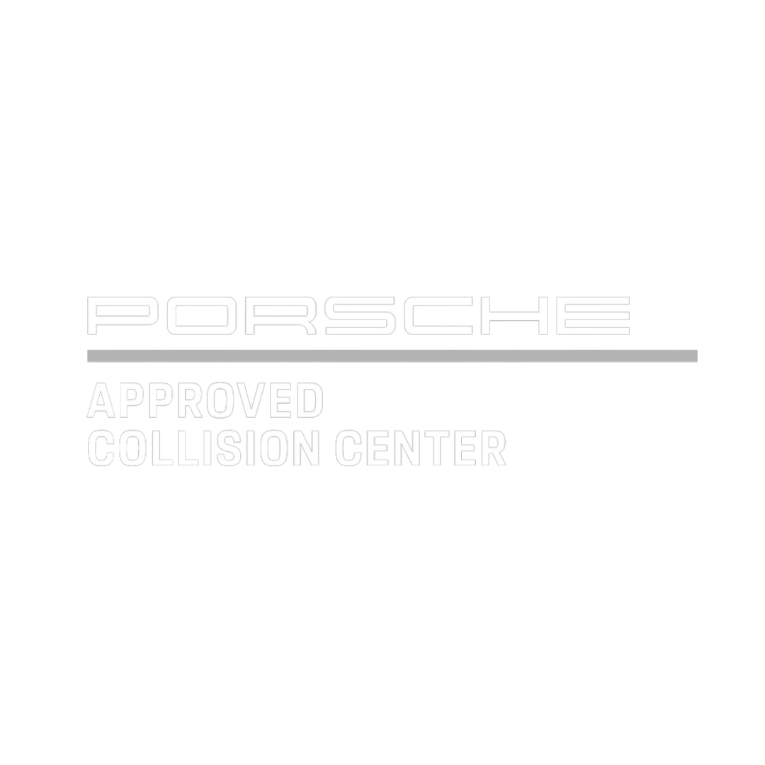 Porsche collision center logo