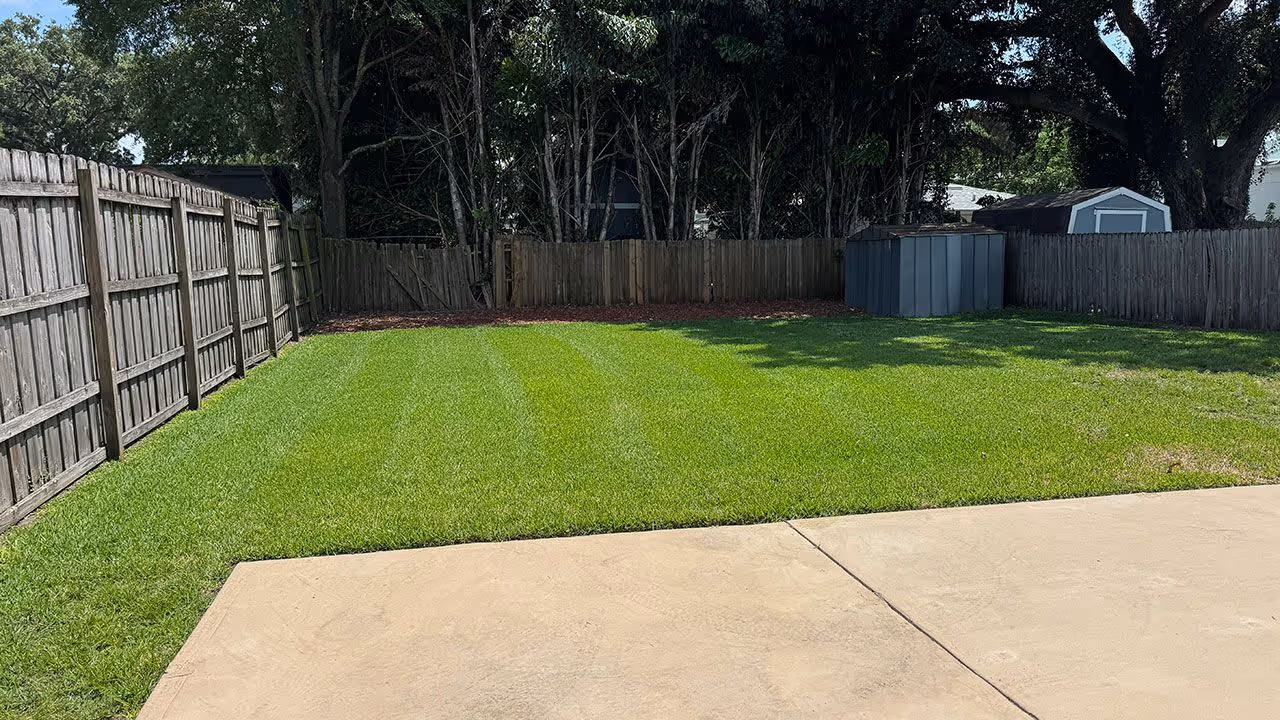 Professional yard cleanup services by First Responders Land Care in Orlando, Florida