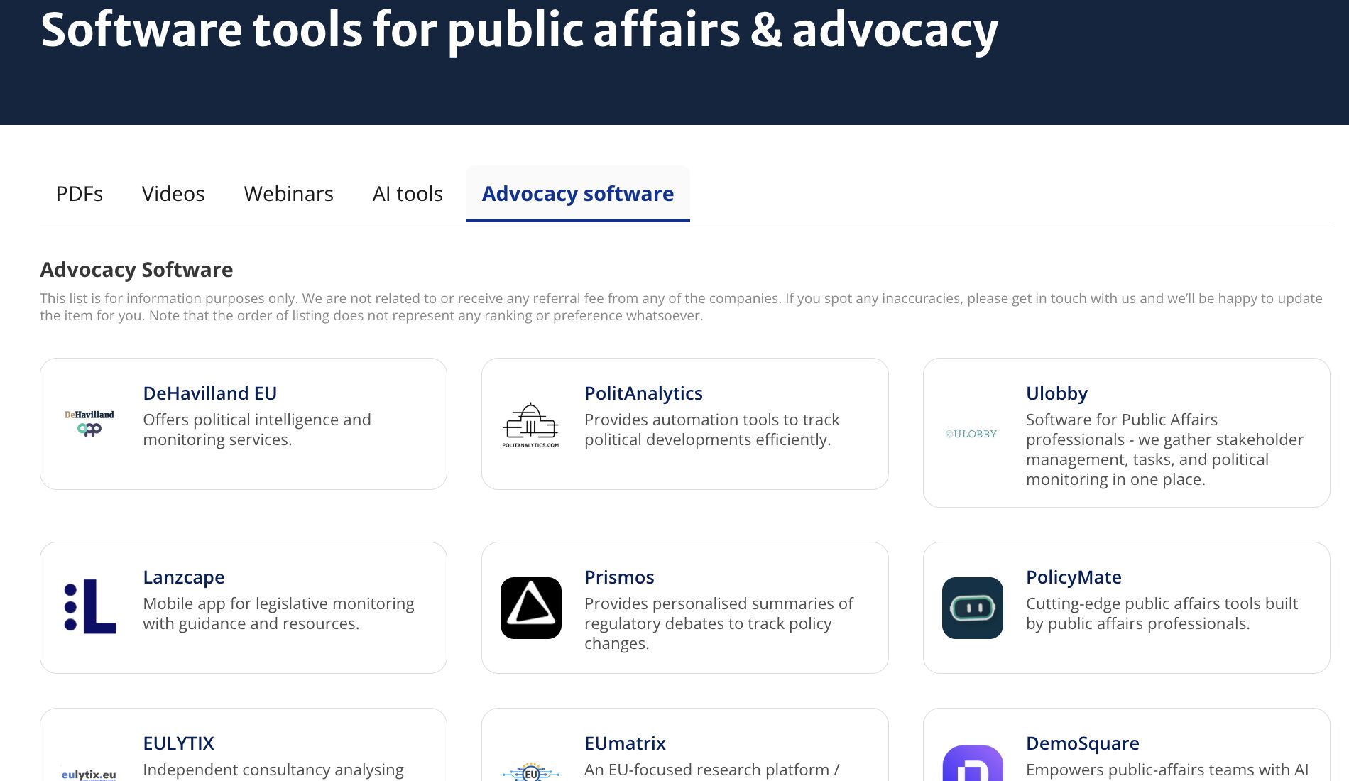 Software tools for public affairs and advocacy | Influence Builders