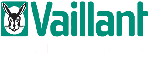 The image shows the Vaillant logo with a stylized rabbit head and green text.