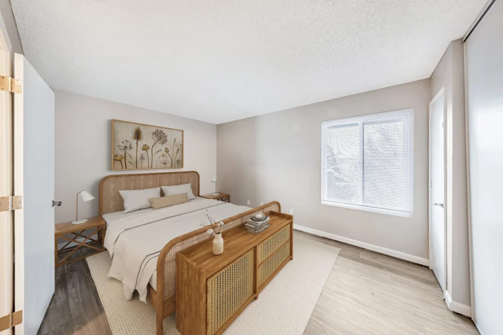 Bedroom with bed and decor