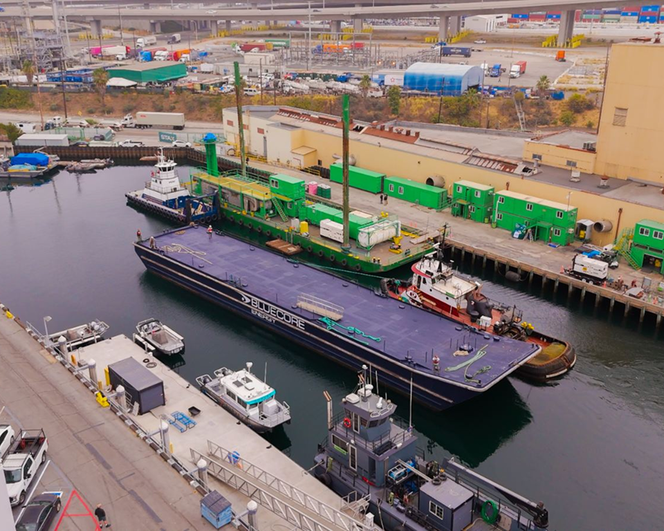 Port of Long Beach at night