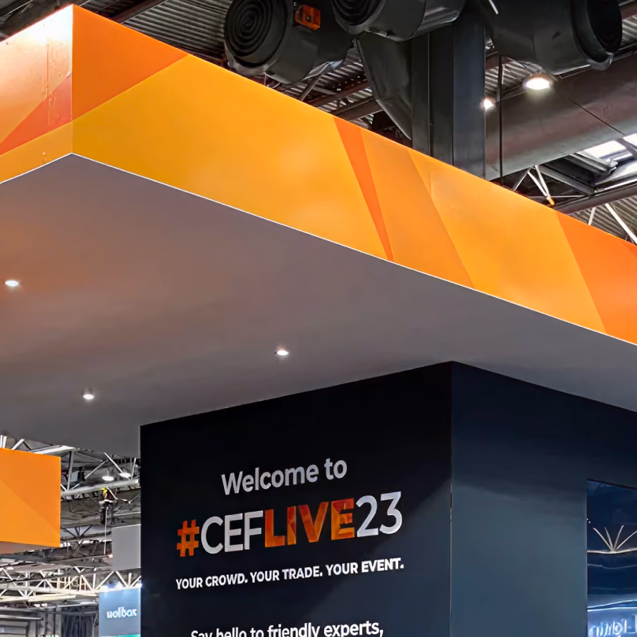 Custom exhibition stand designed and built by IMA Solutions