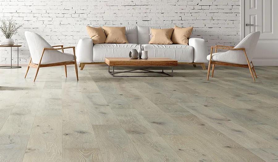 Palladio Beach French White Oak room scene.