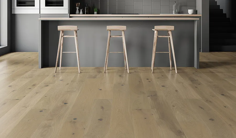 Palladio Driftwood French White Oak room scene.