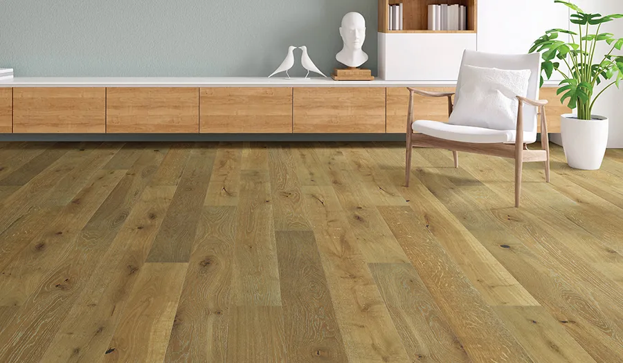 Palladio Nantucket French White Oak room scene.