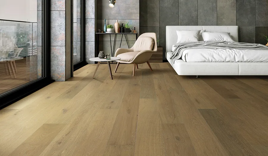 Symphony Allegro French White Oak room scene.