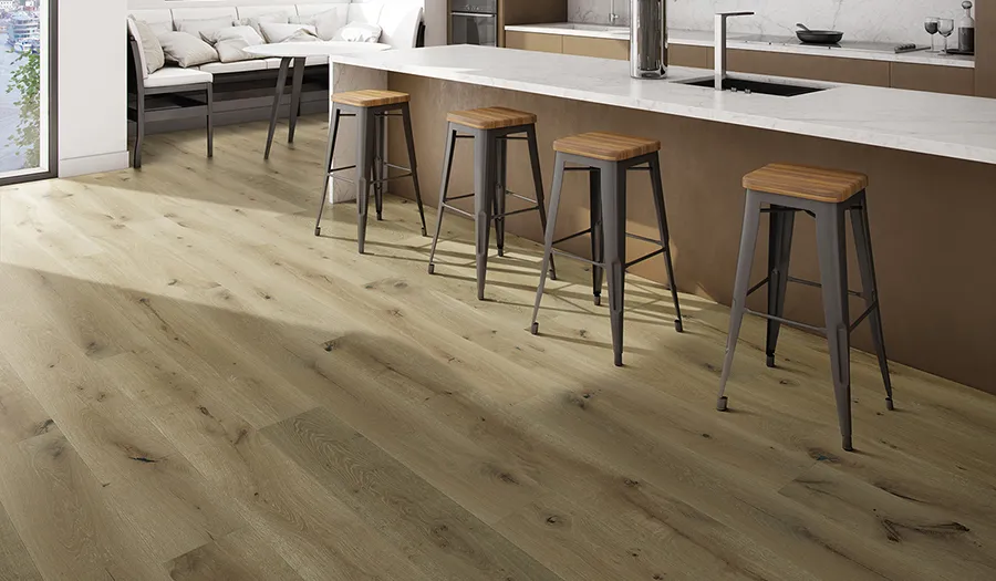 Symphony Rhapsody French White Oak room scene.