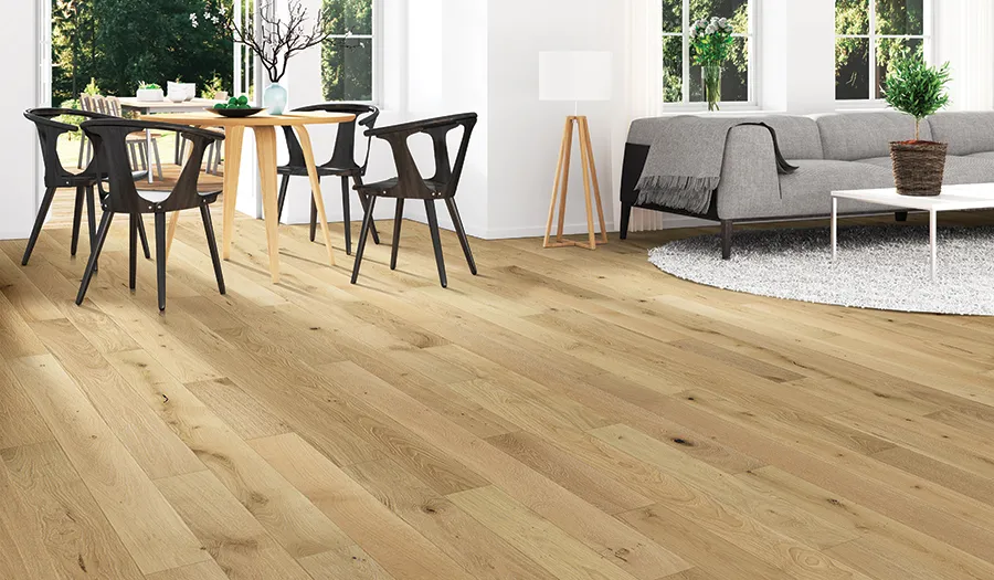 Artisano Carmel French White Oak room scene.