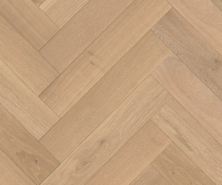 Artisano Sanibel Parquet French White Oak swatch.