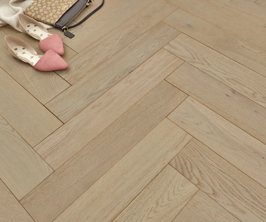 Artisano Bar Harbor Parquet installed room scene.